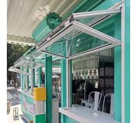 Finestra in lega di alluminio per camion di cibo, porta pieghevole con schermo privacy, ideale per cucine aziendali, casette e pollai