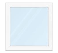Finestra in PVC 80x80 cm, aluplast IDEAL 4000, bianco, 800x800 mm, vetri fissi, configurazione individuale