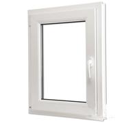 Finestra in PVC Bianco 70X140 cm Complemento d’Arredo Moderno con Doppio Vetro Camera da 24mm Infissi in PVC 5 Camere e Vetri Antinfortunistici F70x140 (Maniglia a destra)