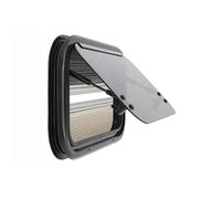 Finestra laterale per caravan, con schermo parasole, trasmissione della luce 18%, angolo di apertura 0-85°, per camper, roulotte, camper (500 x 350 mm)