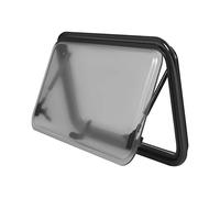 Finestra Laterale Pieghevole per Caravan, Van e Camper - Finestra Esterna a Spinta Con Tenda Integrata e Zanzariera (700 x 400 mm)