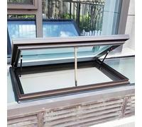 Finestra lucernario con sollevatore a gas, telecomando e sensore pioggia, vetro temperato, design ad alta efficienza energetica per illuminazione Sunroom e seminterrato, 50-120 cm