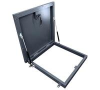 Finestra lucernario personalizzabile in lega di alluminio per accesso al tetto, telaio resistente per porta d'ispezione pozzetti cantina, pozzetto, 65 x 65 cm, lucernari