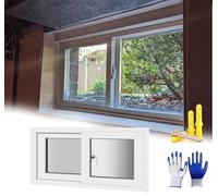 Finestra orizzontale scorrevole per cantina con Sn e temperato S66x45,7 cm, ricambio per le case, bagni, cucine, loft, gas, bianco, varie misure disponibili