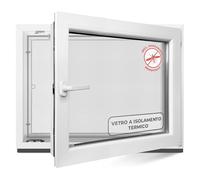 Finestra per cantina, 95 x 65 cm, 2 vetri - tutte le dimensioni finestre in plastica 60 mm, profilo a destra (L x P x A): 950 x 650 mm, perfetto per finestre da giardino, finestre del garage, cantina