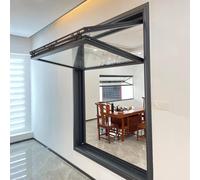 Finestra per concessioni in vetro temperato, finestre scorrevoli pieghevoli con vetro rinforzato e maniglia di bloccaggio, finestre in alluminio per case mobili(WxH 12x20in)