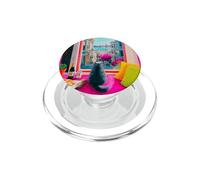 Finestra per gatti di San Francisco, arte con vista sulla città PopSockets PopGrip per MagSafe