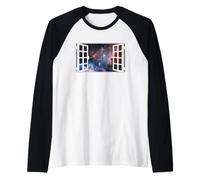 Finestra per la Strada lattea e Le Galassie lontane Maglia con Maniche Raglan