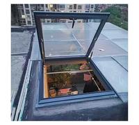 Finestra per lucernario in alluminio, visione multi-angolo, presa d'aria per tetto Sunroom 600 x 600 mm, durevole luce per tetto piatto per una migliore luce naturale
