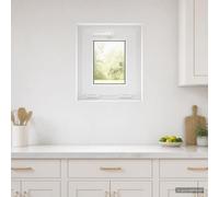Finestra per seminterrato con inclinazione RISOR 40 x 45 cm in PVC e vetro | Forma rettangolare, luce e ventilazione abbondanti, design moderno, struttura stabile, uso interno, manutenzione