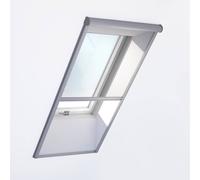 Finestra per tetti in PVC con zanzariera, RoofLite+ made by Velux Group, Solid PVC, 55x78 cm, Bianco all'interno e antracite all'esterno, configurabile su misura