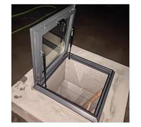 Finestra per tetto a lucernario, Porta di sicurezza con portello accesso al tetto a filo for seminterrato, soffitta, veranda, capannone, case, fienili, casette da gioco, pollai(60x70cm)