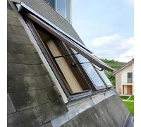 Finestra per tetto lucernario con pannello di drenaggio, finestra trasparente per tende da tetto, cantine, stanze da sole e soffitte esterne, in alluminio, dimensioni 70 x 80 cm