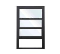 Finestra pieghevole, adatta for case mobili, spessore del vetro 5 mm, finestra scorrevole in alluminio a ghigliottina singola, box doccia e pollai(90x110cm/35.4x43.3in)