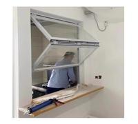 Finestra pieghevole antieffrazione Folding Sliding Concession Window, Aluminum Kitchen Windows with Bottom Frame, for Coffee Shop White, WxH 76.2X104.1cm/30x41in(114.3X88.9cm(45X35in))