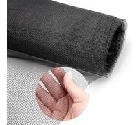 Finestra Rete Zanzariera, 120 x 250 CM Rete Zanzariera Ricambio, Rotolo Zanzariera Fibra di Vetro, per Zanzare e Insetti, per Porte e Finestre di Cucina, Soggiorno, Camera da letto (Nero)