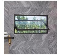 Finestra Rettangolare Per Casa, Finestra Per Capanno Ruotabile A 360°, Con Telaio In Alluminio E Guarnizione Di Tenuta, Finestra A Filo Muro Per Bagno E Ufficio.(Black-B,80x40 cm)