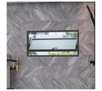 Finestra Rettangolare Per Casa, Finestra Per Capanno Ruotabile A 360°, Con Telaio In Alluminio E Guarnizione Di Tenuta, Finestra A Filo Muro Per Bagno E Ufficio.(Black-A,120x40 cm)