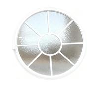 Finestra Rotante Circolare In Vetro Temperato,Rotazione Hotel Finestra Con ManigliaCon Maniglia,Design Moderno Per Una Migliore Ventilazione,Ideale Per Bagni,Capannoni,Garage(White,80cm/31.5in)