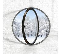 Finestra rotonda girevole a 360° per cantina e capannone sistema di bloccaggio maniglia nera 70 cm/27,5 pollici Design salvaspazio durevole per una maggiore ventilazione e luce.