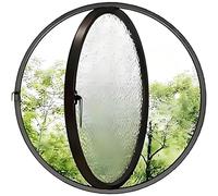 Finestra rotonda girevole a 360°, telaio in alluminio, vetro temperato, finestra di ventilazione interna con maniglia per bagno e negozi