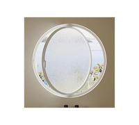 Finestra Rotonda Lega Alluminio, Finestre Ventilazione Girevoli 360° Maniglie, Oblò Decorativo Barche Nautiche, Montaggio Filo, Vetro Temperato Bagno(White,60cm)