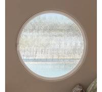 Finestra rotonda rotante s Ple con pellicola temperata s & Sun-Protect Dimensioni personalizzate per il bagno - 75 cm/29.5 in Bianco & Slish Design