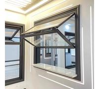 Finestra scorrevole a sollevamento verticale, finestra a filo, rimane aperta a qualsiasi altezza, ideale for baite, cottage, piccole case e garage(95x95cm/37.4x37.4in)