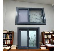 Finestra scorrevole compatta con zanzariera e vetro temperato, dotata di un robusto telaio in alluminio for una chiusura sicura. Adatta for capanni e scantinati.(80 * 60cm)