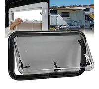 Finestra scorrevole esterna per camper, finestra scorrevole a doppio strato con cerniera, con tenda, 800 x 400 mm, accessorio camper durevole per un flusso d'aria e una luce migliorati.