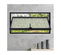 Finestra scorrevole girevole, telaio in alluminio e vetro temperato, guarnizione insonorizzata e ermetica per cucina, bagno, cantina, balcone