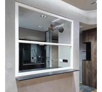 Finestra Scorrevole In Alluminio, Finestra Scorrevole Verticale Alzante, Finestra Seminterrato Di Ventilazione Con Zanzariera, Per Casa, Capannone, Garage, Ristorante, Bagno(Black,100X150CM)