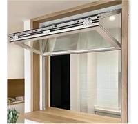 Finestra scorrevole in alluminio per camion alimentari, design pieghevole manuale con serratura, sostituzione a incasso con vetro da 5 mm (85 x 110 cm) - Soluzione di assistenza per esterni