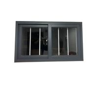 Finestra scorrevole in lega di alluminio for seminterrato, piccola finestra di ricambio orizzontale con vetro e zanzariera, for bagno, cucina, soppalchi, garage e fienili(47x21in/119x53cm)