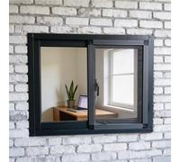 Finestra scorrevole orizzontale in lega di alluminio, finestre per capanni con zanzariera e vetro temperato, nessun assemblaggio richiesto, per bagni, case mobili, pollai(A,HxW(58X78CM))