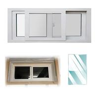 Finestra Scorrevole per Seminterrato con Vetro Temperato e Zanzariera, Piccola Finestra di Ricambio per Capannone Pollaio Cabine Garage(51X43CM/20.0X16.9IN)