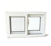 Finestra Scorrevole per Seminterrato in PVC Bianco con Zanzariera, Infisso Scorrevole Orizzontale per Cantina, Garage e Ristrutturazione, Resistente alle Intemperie white 78 x 48cm