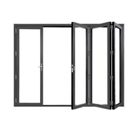 Finestra scorrevole pieghevole in alluminio, cancello divisorio retrattile per fast food, porta mobile con serratura, ideale per casa, ufficio, garage (150 x 150 cm)