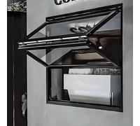 Finestra scorrevole pieghevole personalizzata a doppia sospensione con serratura Finestra di concessione 61 x 73 cm per caffetteria cucina Telaio durevole di facile accesso perfetto per il servizio di