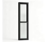 Finestra Scorrevole Verticale in Alluminio con Vetro Temperato Satinato | Facile Installazione, Ideale per Capannoni, Cucine Esterne, Bagni（W*H）25*51cm(46x107cm)
