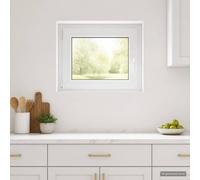 Finestra seminterrato 50x55 cm in PVC e vetro cornice multi-camera | Apertura oscillo-battente, guarnizione, manutenzione semplice, uso residenziale e utilitario