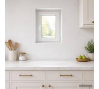 Finestra seminterrato RISOR 40 x 60 cm PVC e vetro | Apertura oscillo-battente,telaio multi-stanza,guarnizione,installazione residenziale,manutenzione del panno umido