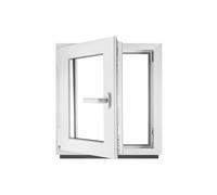 Finestra Serramenti in pvc Bianco - Vetro camera Larghezza x Altezza 50 x 50 cm apertura Sinistra 500 x 500 mm Funzione Girevole - Ottima scelta