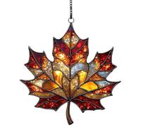 Finestra Sun Catchers - Ornamento A Foglia D'acero Da 20 Cm, Ciondolo In 2D, Decorazione Colorata Di Catcher Leggera | Autunno Ringraziamento Suncatcher Per I Balconi Da Giardino Porte Da Parete