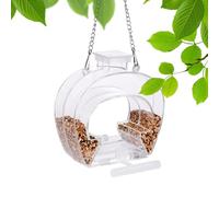 Finestra trasparente per pollame, acrilico con locanda e abbeveratoio, trasparente per uccelli esterni | per fringuelli, piastrelle, parrocchetti, agapornis, balcone, patio e interni