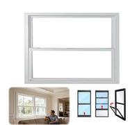 Finestra verticale scorrevole in metallo con serratura per casa mobile, 30,5 x 109,2 cm, ideale per balcone, cucina, bagno e negozio (bianco)