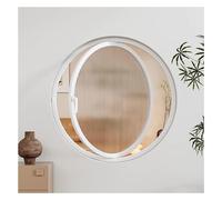 Finestre a Battenti Finestra Ad Oblò In Alluminio, Finestra Rotonda Girevole Con Vetro Temperato, Finestre A Battente Di Ventilazione Interna Sostitutiva Per Le Case(White,90cm/35.43in)