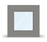 Finestre alluminio, aluprof mb 45, alluminio grigiastro RAL 9007, 500x500 mm, 1 anta, vetri fissi, configura individualmente