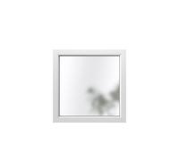 Finestre con vetro satinato, aluplast IDEAL 4000, bianco, 800 x 800 mm, 1 anta, vetri fissi, configurazione individuale