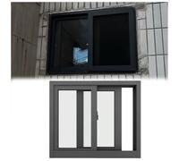 Finestre Di Ricambio Per La Casa, Finestre Per Seminterrati, Finestra Scorrevole In Alluminio Con Zanzariera E Vetro Temperato, Per Capannoni, Bagni, Cucine E Garage.(40x40 cm)